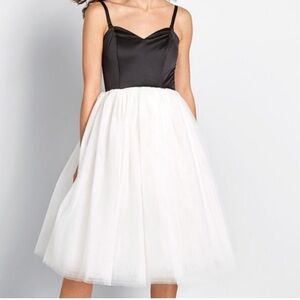 Collectif Black Satin Dress